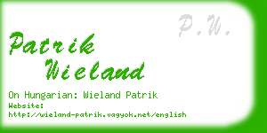 patrik wieland business card